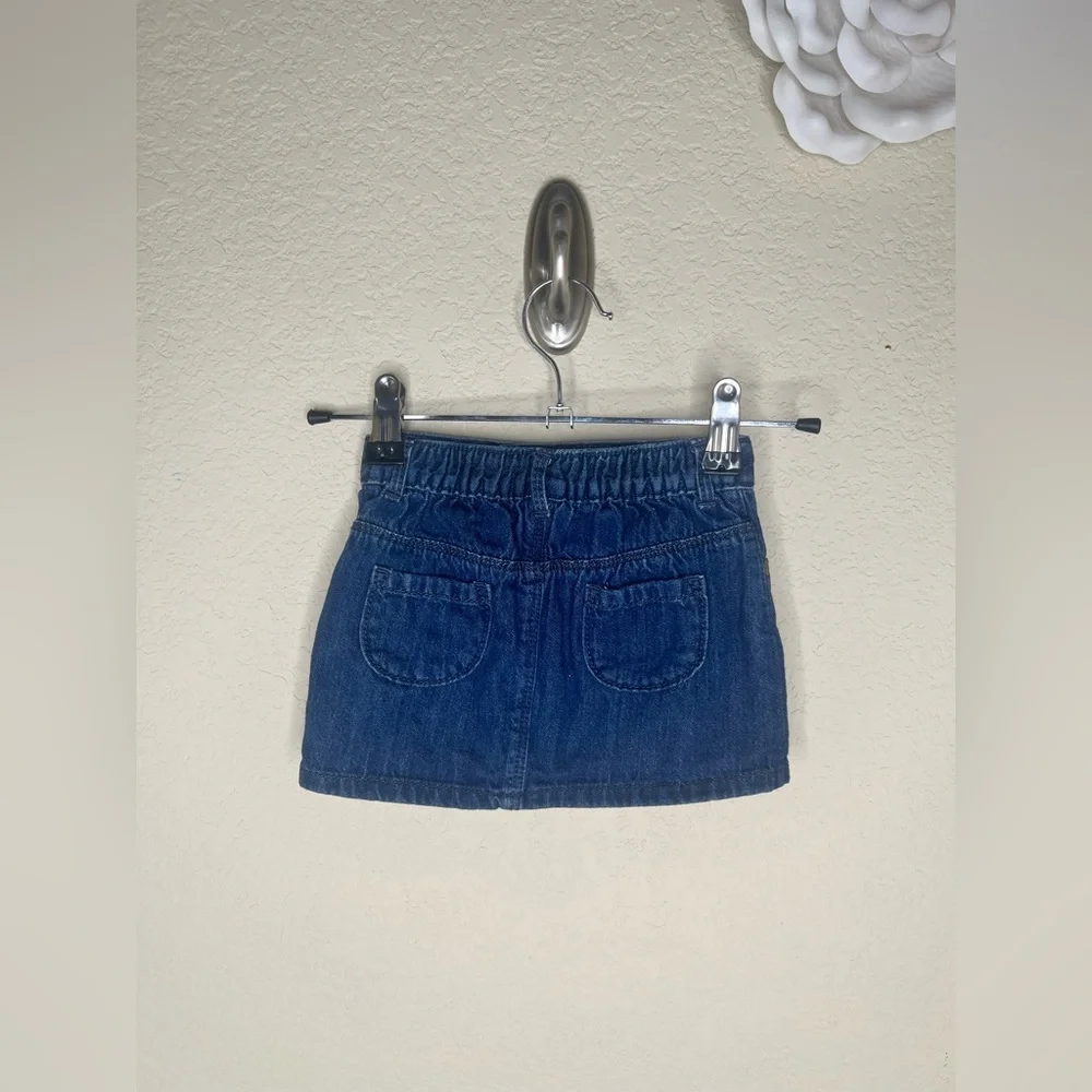 Gymboree 2014 Valentines Puppy Love Denim Hearts Skirt Size 18-24 months
